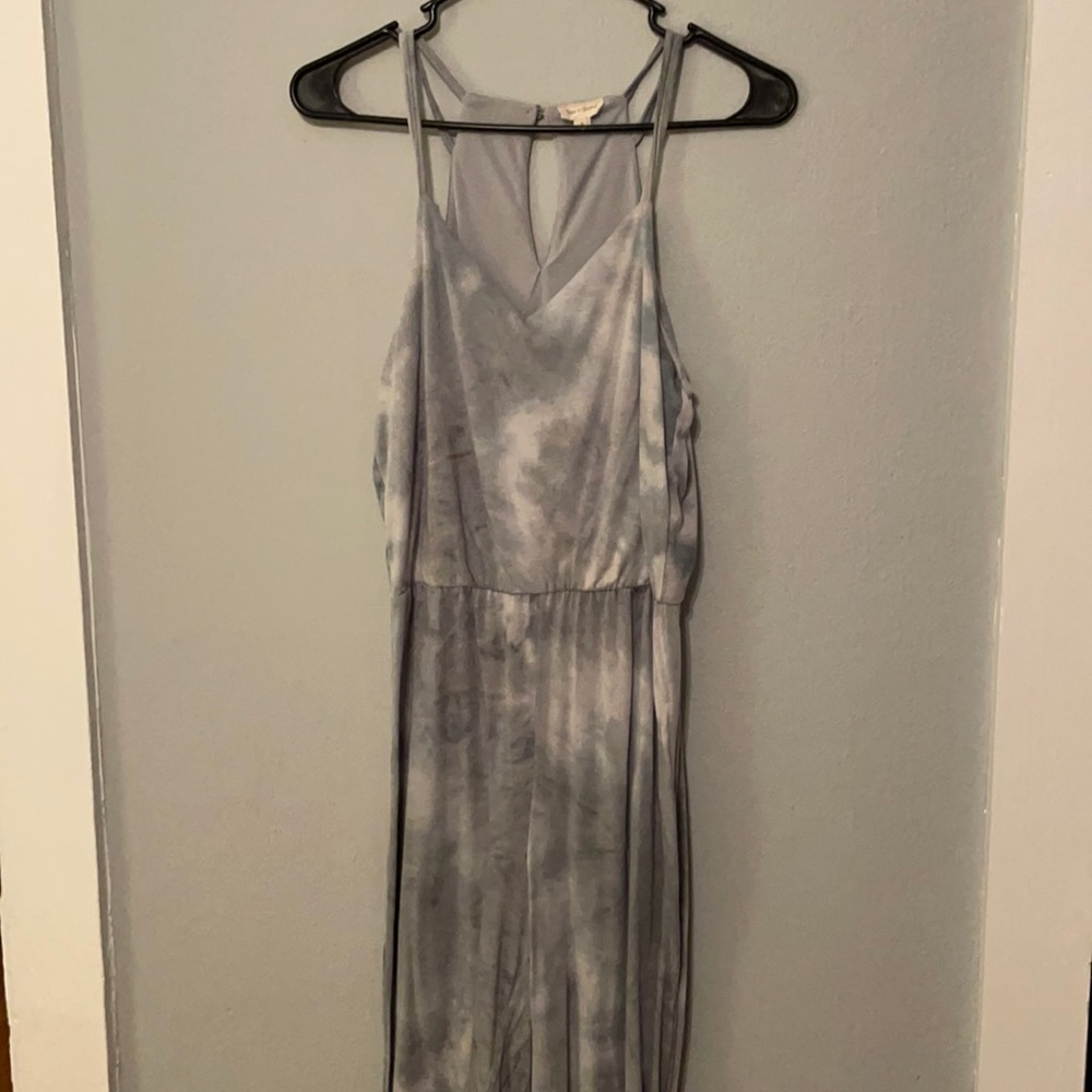 Hem & Tread grey tie dye capri romper Size Medium